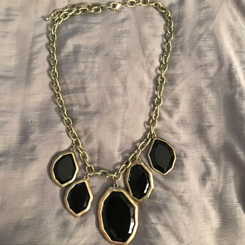 🖤 Black and Gold Statement Necklace